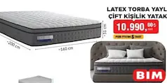 LATEX TORBA YAYLI ÇİFT KİŞİLİK YATAK